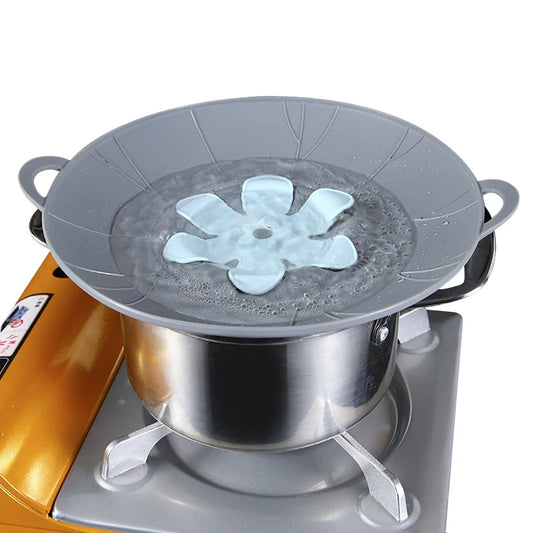 Multifunctional Silicone Lid Spill Stopper Anti Overflow Pot Cover Kitchen Gadget Cooking Pot Lids Utensil