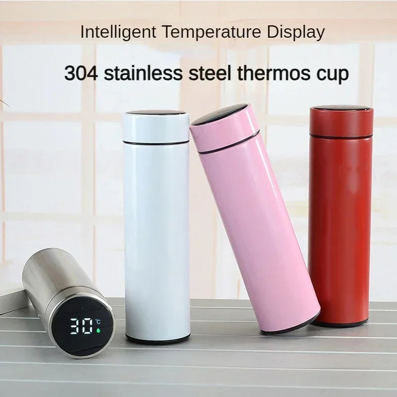 500ml Stainless Steel Thermos Bottle with Digital Temperature Display LED Intelligent Temperature Measurement Cup Vacuum Flask