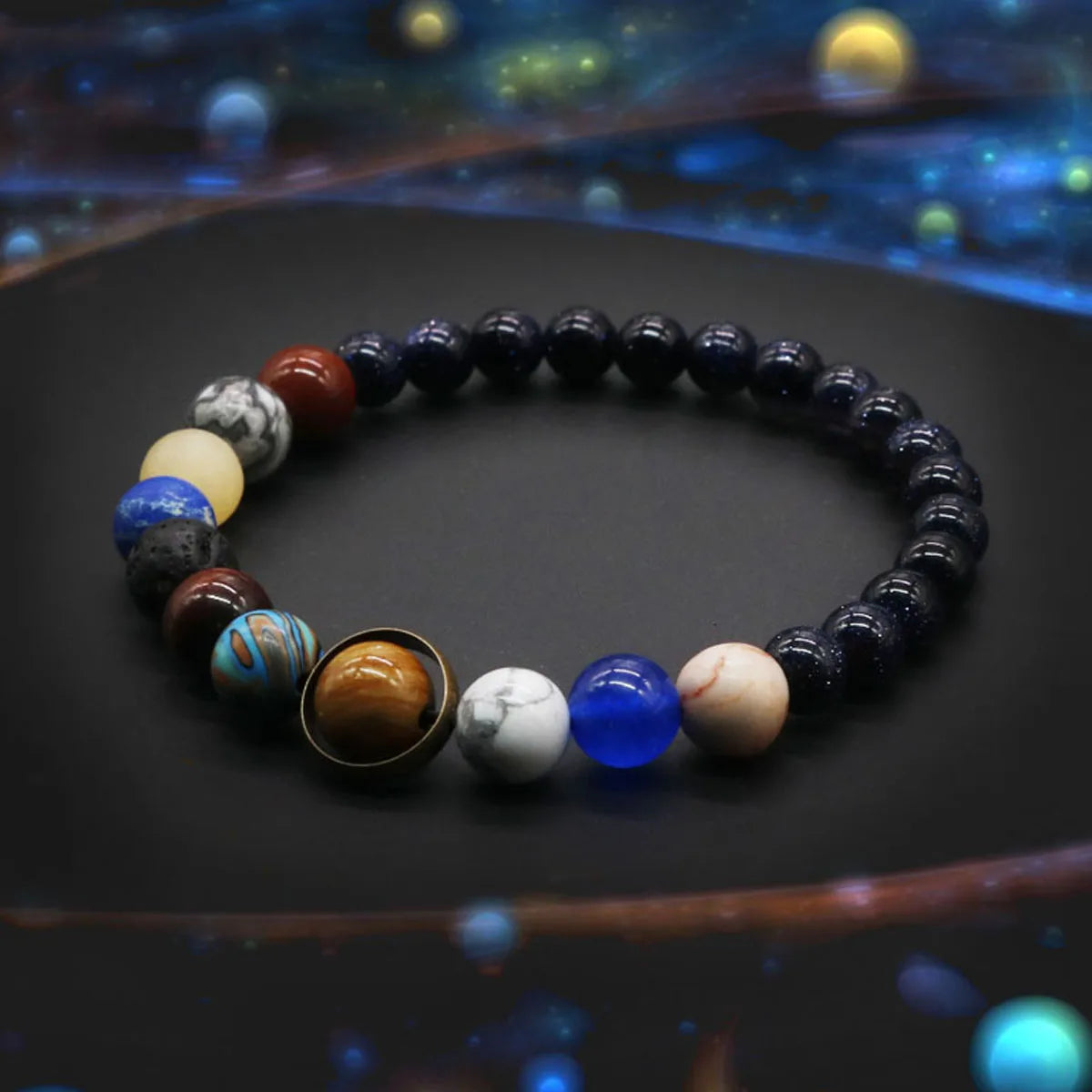 Hot Selling Cosmic Solar System Bracelet Eight Planets Couple Friend Sky Bracelet Jewelry Handmade Accessories Gift