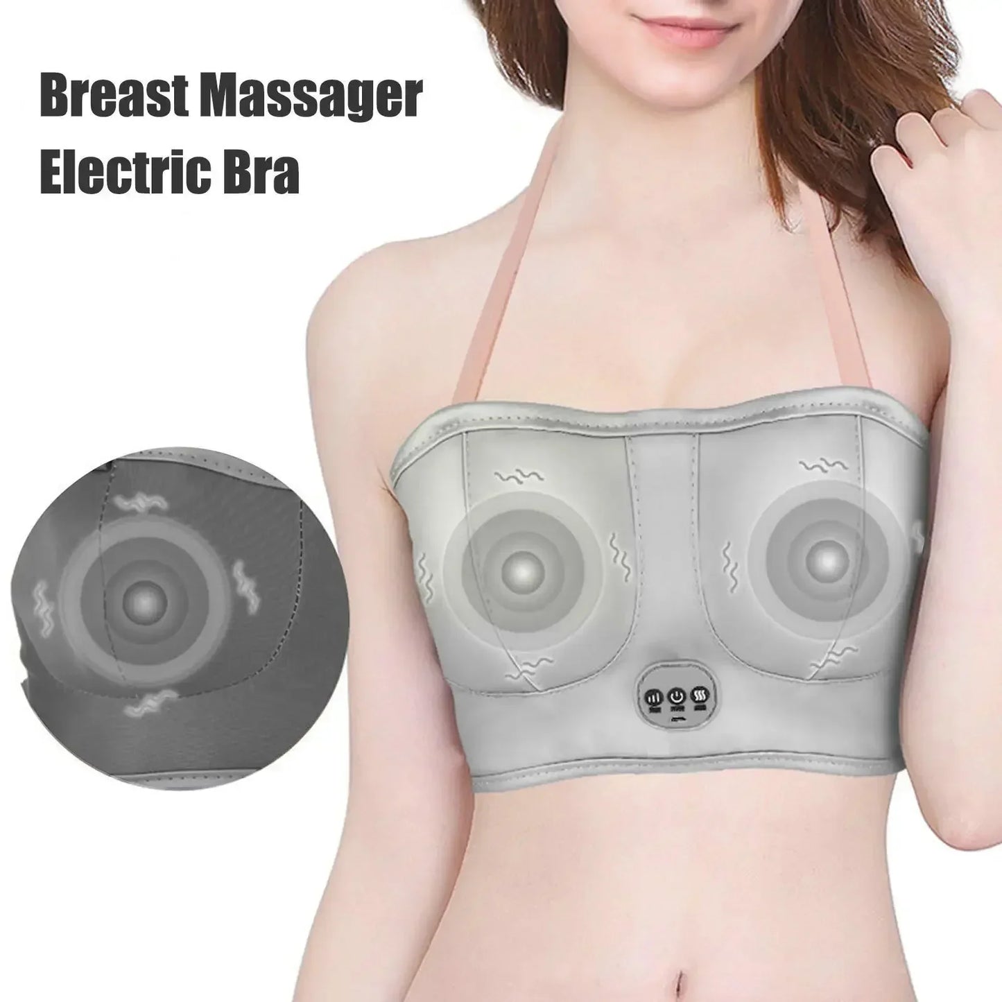 Electric Vibration Chest Massager Breast Enhancement Instrument Breast Heating Stimulator Machine