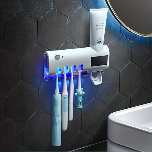 Multifunctional Induction Toothbrush Holder With Automatic Toothpaste Squeezing